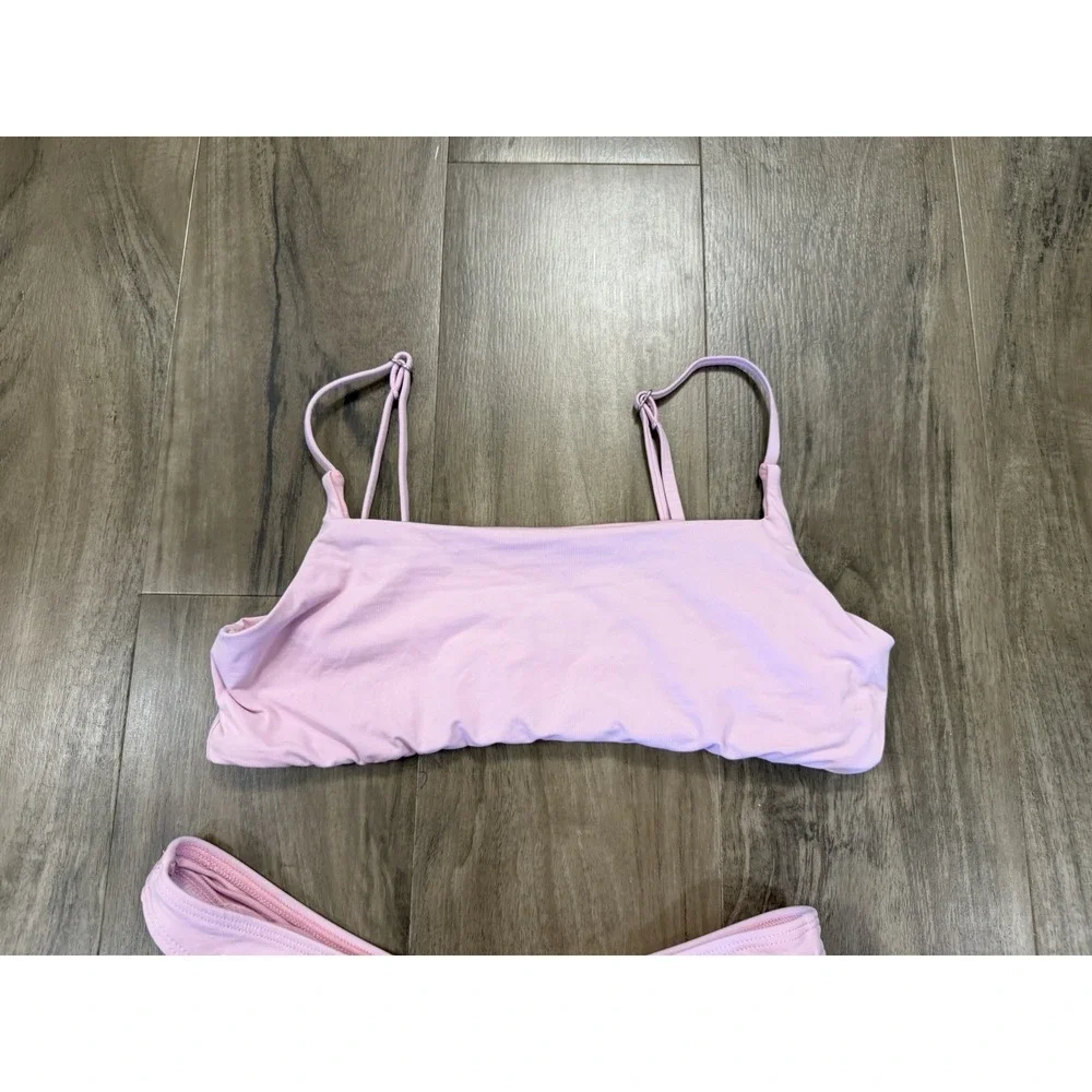 Billabong Women's Bikini Top & Bottom Size Medium Reversible Cheeky Bottoms Pink
